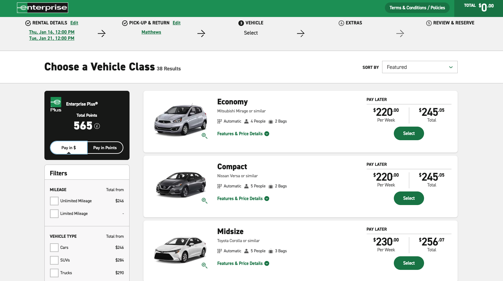 Pay with points vs pay in $