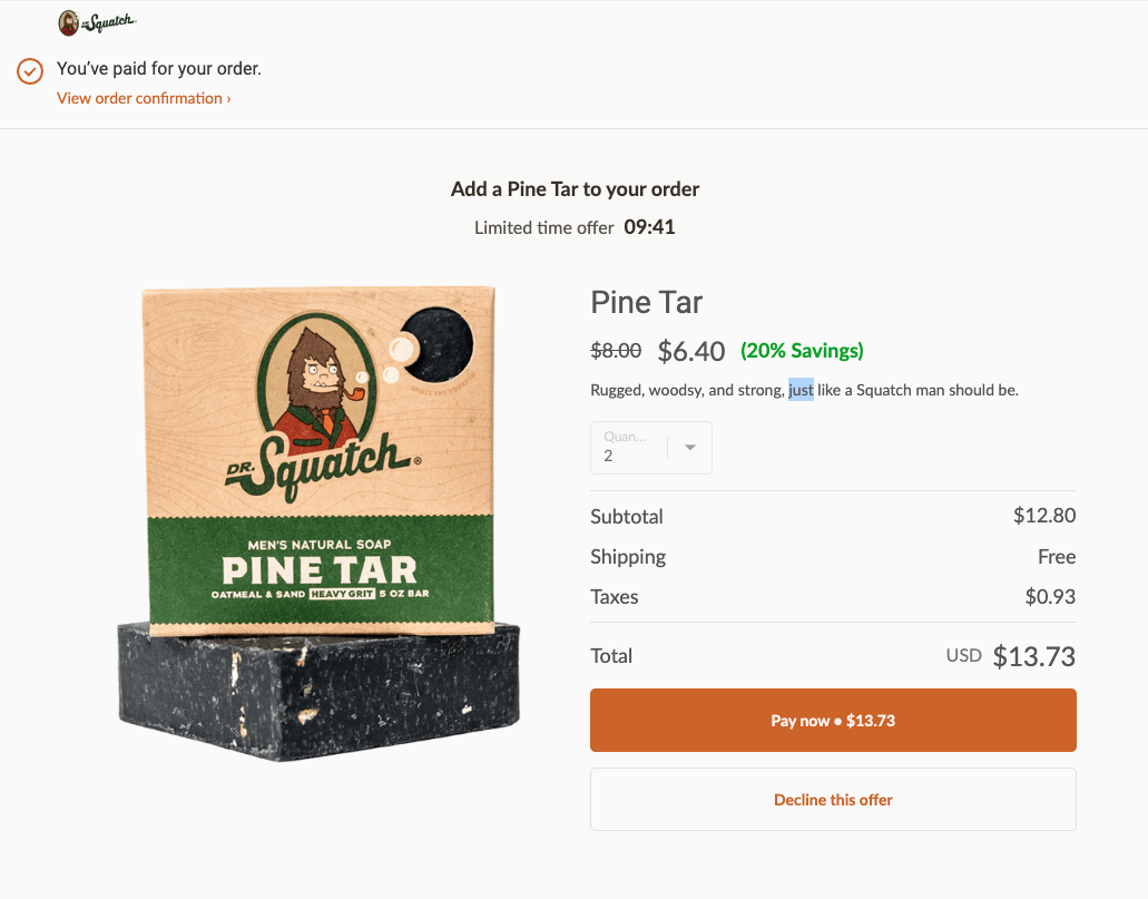 One way to upsell for sure.